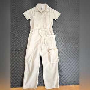 Zara Beige Utility Jumpsuit